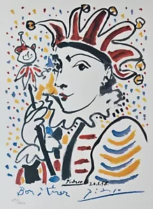 PABLO PICASSO CARNAVAL 1958 CARNIVAL HAND NUMBERED ***/1000 LITHOGRAPH art - Picture 1 of 5