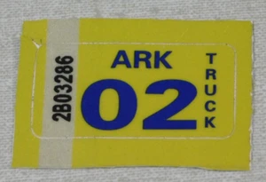 2002 Arkansas LKW Nummernschild Aufkleber - Bild 1 von 1