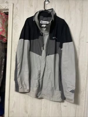 Chaqueta Columbia Para Hombre XL (T) Negra Gris Interchange Bugaboo Omni-Tech Foto 1 de 4