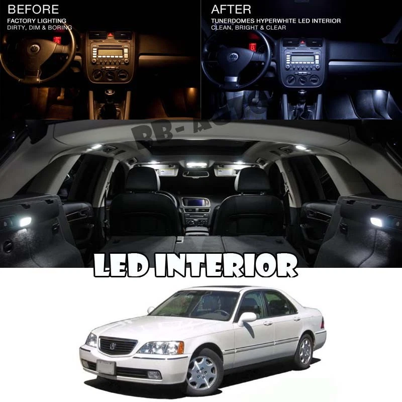 Paquete completo bombilla LED blanca para 96-98 Acura RL mapa domo maletero matrícula 20 piezas Foto 1 de 1