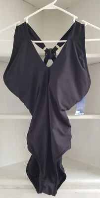 APT. 9 Traje de Baño Talla L Negro Una Pieza Modesto Tanque Suave Copa Sujetador Nueva Etiqueta Foto 1 de 4