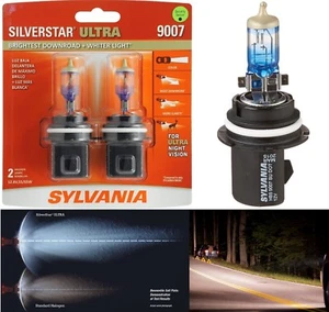 Sylvania SilverStar Ultra 9007 HB5 65/55W Two Bulbs Head Light Dual Beam High Lo - Picture 1 of 12