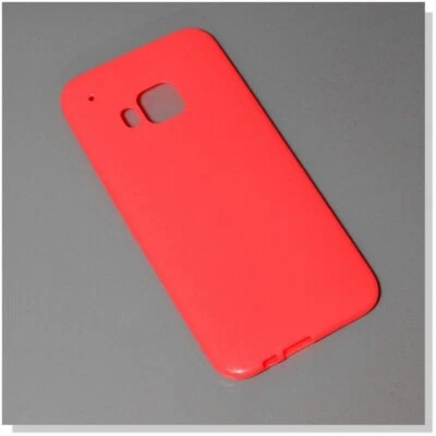 Custodia Silicone Back Case Fluo Cover Gel Glitter Ultra Sottile Htc One M9 Red - Immagine 1 di 4