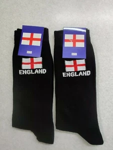  Calcetines de Inglaterra para hombre talla 6-11 negros st goerges cruz con bandera de Inglaterra. - Imagen 1 de 4