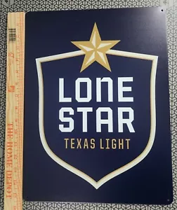 16x12 LONE STAR BEER Metal Tin Tacker Bar Sign Shield Texas Reproduction - Picture 1 of 2
