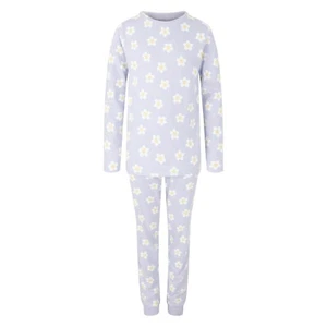 Conjunto de pijamas de algodón manga larga con puños y piernas para niñas ropa de noche de 9 a 14 años nuevo con etiquetas - Imagen 1 de 2