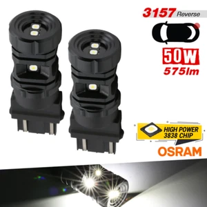 2x 3157 High Power LED 575LM 6000K White Reverse Backup Lamp Light Bulbs - Picture 1 of 5