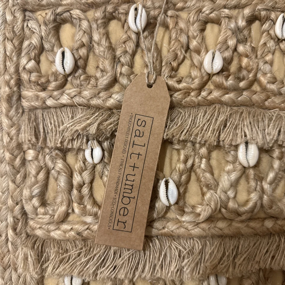 Beach Bag - Salt + Umber Isla Jute Seashell Tote/Purse/Bag - NEW WITH TAGS  - Image 1 of 4