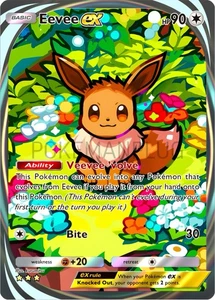 Eevee Pokemon Pocket Non Holo Card VMAX EX GX ACG V Star custom - Picture 1 of 3
