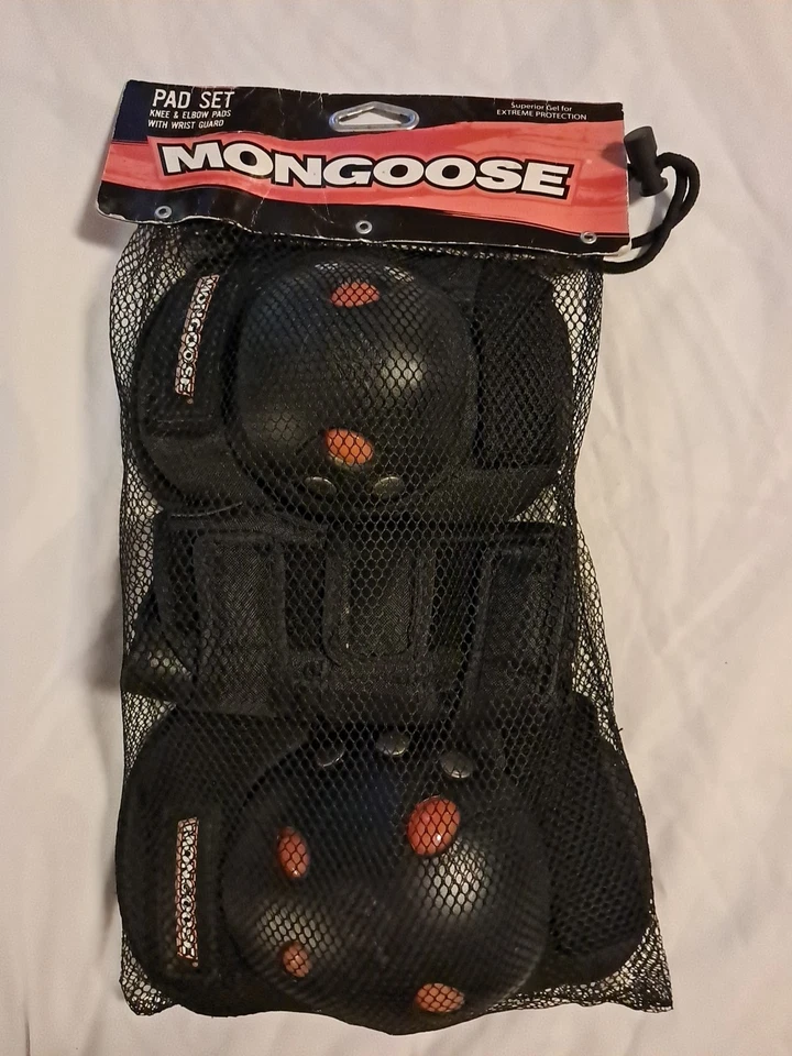 6 Piece Youth Mongoose Gel Knee Elbow Wrist Pad Set BMX Skateboard NEW - Image 1 of 4