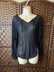 Vintage Y2K Top Womens Medium Angie Black Witchy Fairy Vamp Whimsigoth - Picture 1 of 13