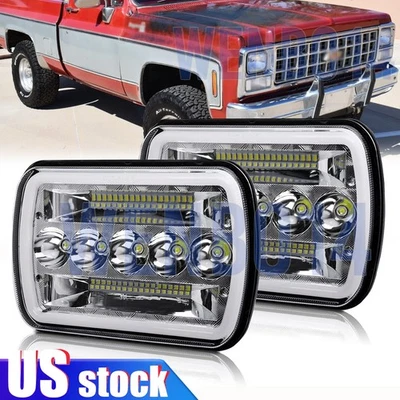 For Chevrolet K1500 K2500 K3500 1988-99 Pickup 5x7 7x6" Led Headlight HI/Lo Beam - Image 1 of 4