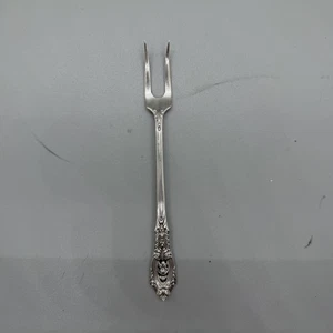 Wallace Rose Point Sterling Silver Pickle Olive Fork-0.5oz/5 5/8 in - Picture 1 of 5