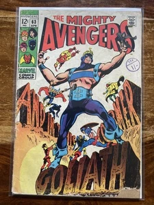 Avengers 63. 1969. 1st Appearance Of Clint Barton As Goliath. Key Issue. FA/GD - Picture 1 of 2
