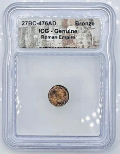 ROMAN EMPIRE ANCIENT COIN, Bronze, 27BC-476AD, Graded ICG Certified Genuine - Picture 1 of 2