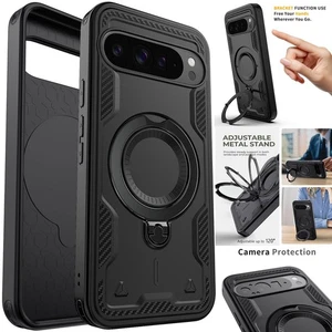 For Google Pixel 9 Pro XL/9 Pro/9/9A Stand Hybrid Rugged Phone Case Cover Black - Picture 1 of 50