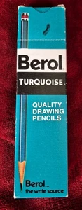 Vintage Berol 375 Türkis Nr. 2H Zeichenstifte offene Schachtel mit 8 Made in USA - Bild 1 von 6
