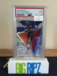 Zion Williamson 2020 Recon #5 Sky's The Limit Red/199 Pelicans | PSA 9 como nuevo - Imagen 1 de 3