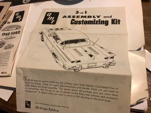 AMT 1/25 VINTAGE 1958 HARDTOP ANLEITUNGSBLATT UM 1958 - Bild 1 von 3