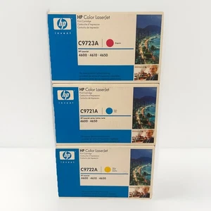 3x HP Color LaserJet 4600DN 4650DN Toner C9721A C9722A C9723A - Picture 1 of 2