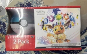 POKEMON ELITE TRAINER BOX SCARLET & VIOLET PRISMATIC EVOLUTIONS SAMS CLUB BUNDLE - Picture 1 of 2