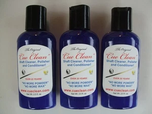 CUE CLEAN - 3 bottles of the "Original" cue and snooker cue shaft cleaner! - Picture 1 of 1