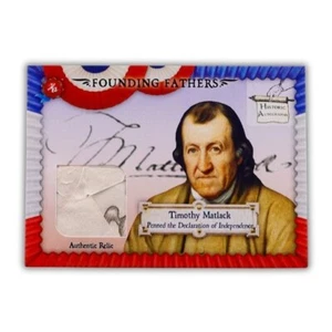 2025 Historic Autographs Founding fathers Timothy Matlock Touched Relic /400 - Picture 1 of 4