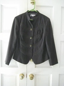 Cabi Women's Patterned Gray Jacket Blazer  Size 10 - Picture 1 of 6