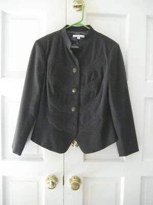 Blazer feminino Cabi jaqueta cinza estampada tamanho 10 - Imagem 1 de 4