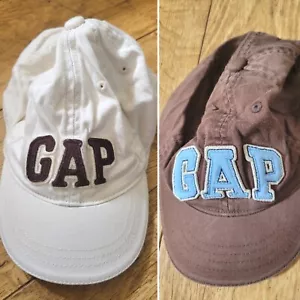 Baby Gap Toddler Cap 4-5 Yrs Boys M/L M/G Summer Hat X2 Cream And Brown - Picture 1 of 11