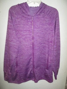 Womens Purple Hoody Front Zip Size 18W #708 - Picture 1 of 2