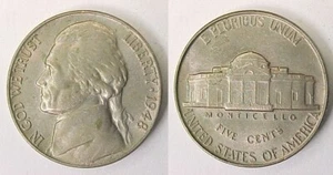 1948 P Jefferson Nickel Almost Uncirculated AU - Picture 1 of 1