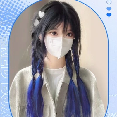 Peluca de cola de caballo trenzada envoltura de cabello Harajuku japonesa para mujer niña Foto 1 de 4