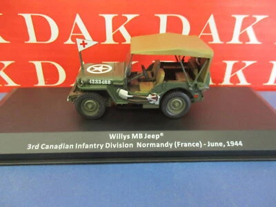 Die cast 1/43 Modellino Auto Willys MB Jeep 3rd Canadian Inf. Div. Normandy 1944 - Immagine 1 di 4