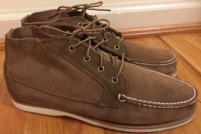 男式 Timberland 棕色系带 12 M 皮革船 Chukka 靴鞋 42583 — 第 1/4 张图片