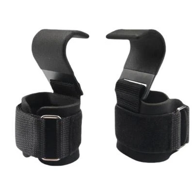1 Pair Weight Lifting Power Training Dip Hook Bar Gym Straps Wrist Support USA - Image 1 of 4