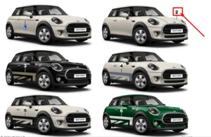 MINI COOPER F56 Bonnet Stripes Piano Black Set 51145A41F27 NEW GENUINE - Picture 1 of 2