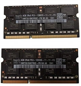 Hynix 4 GB 2Rx8 PC3-12800S DDR3 1600 MHz SODIMM HMT351S6CR8C iMac 661-6637 - Foto 1 di 3
