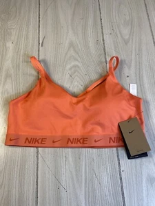 NWT Nike Dri-FIT Indy Light Support XL Padded Adjustable Sports Bra Orange - Picture 1 of 9