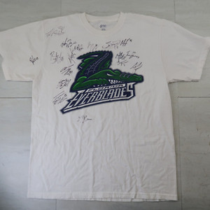 ECHL Florida EverBlades Tshirt Large Augtographed by Team