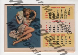 Retro Risqué Pinup 5"x3" Sexy 1949 Gil Elvgren Art Cheesecake Calendario XR-40 - Imagen 1 de 1
