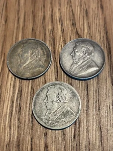 VINTAGE COINS 1896-1897 OF SOUTH AFRICA 1 SHILLING - Picture 1 of 2
