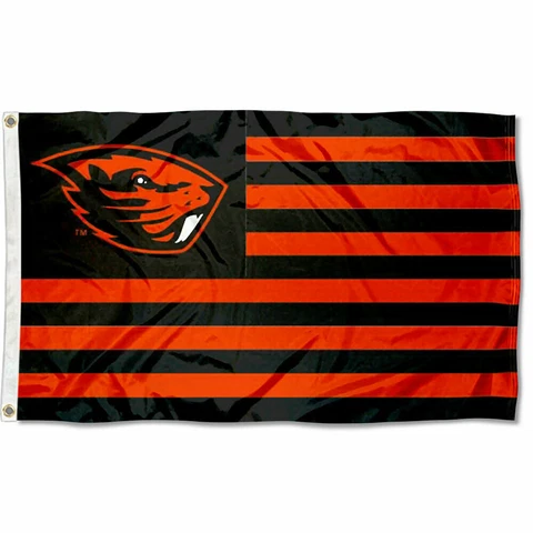 Oregon State University Beavers Stars and Stripes Nation USA Flag Cover