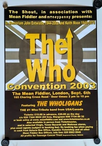 RARE - 'THE WHO' CONVENTION POSTER, LONDON - 2003 IN MEMORIUM J ENTWISTLE/K MOON - Picture 1 of 1