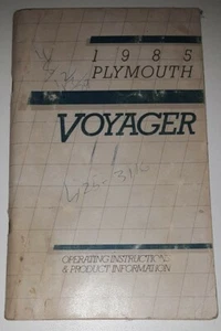 85 1985 Plymouth Voyager owners manual - Picture 1 of 2