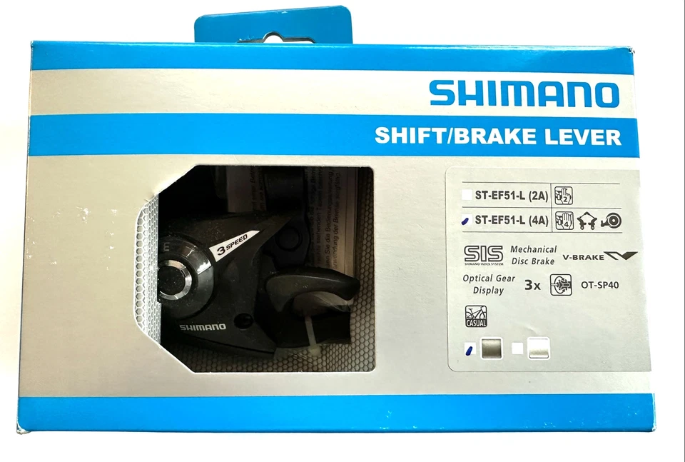 Shimano ST-EF51-L (4A) Shift Brake Lever 3 Speed Left Bike Shifter  New in Box - Image 1 of 4