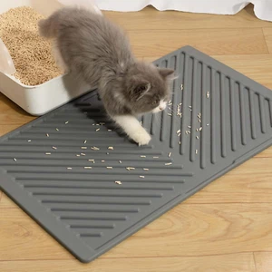 Silicone Cat Litter Mat 24"X15", Waterproof Rubber Trapping Mat for Kitty Litter - Picture 1 of 12