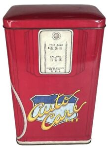 Auto Care Kit Tin Red Gas Pump Replica Empty Can By The Tinsmiths Craft Preowned