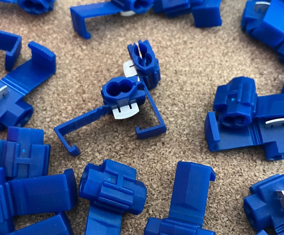 18-14 AWG Blue Tap Wire Quick Splice Connector IDC 15A 600V Insulated Multi Qty - Image 1 of 1