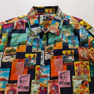 DESIGUAL Shirt Size L -FABULOUS Design - Hawaii Postcards - PERFECT CONDITION - Picture 1 of 13